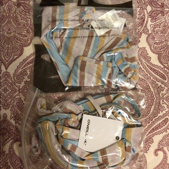 NWT 2-PC O’Neill Heidi Striped Bikini - Picture 11 of 13